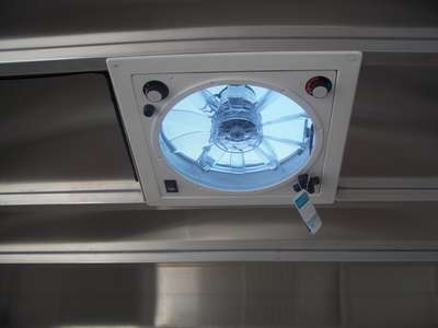 Roof Mounted Exhaust Fan- Wired To Battery Thermostat Control