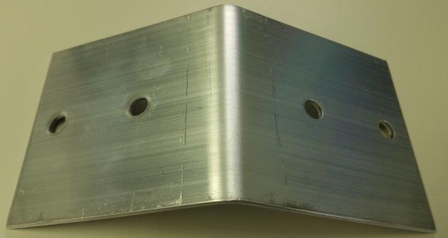 1/8 X 4 X 8 1/2" SIDE RAIL ELBOW PLATE 45 DEGREE (NF)