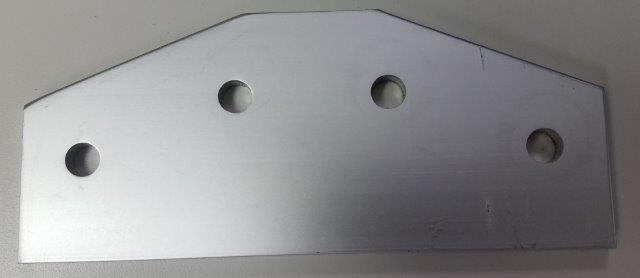 1/4 X 3 X 7 TOP/BOTTOM ELBOW PLATE - 45 DEGREES