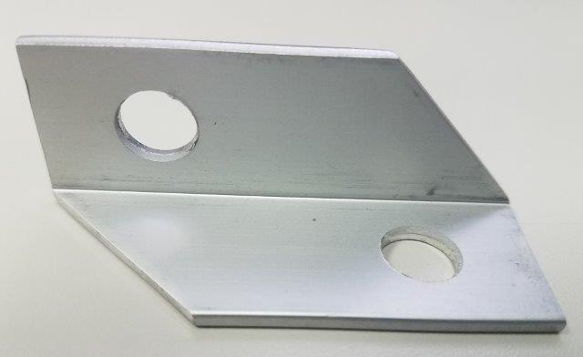 .100 X 1 X 2 L X 2 3/4" ANOD. WHEEL STOP ATTACHING ANGLE