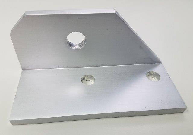 1/4 X 2 X 2 L  X 4 1/2" (ANODIZED) REAR RAMP HOOK HANGER