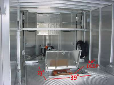 Low Profile Recessed Aluminum Box. Lid Is Flush With Floor.