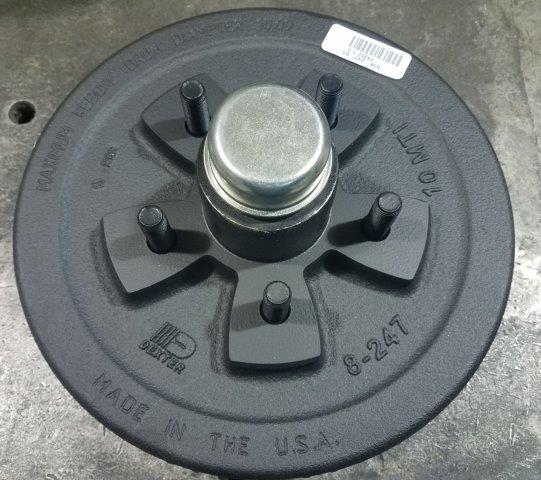 10" HUB AND DRUM - COMPLETE WITH BEARING AND GREASE FOR 3500# AXLE
