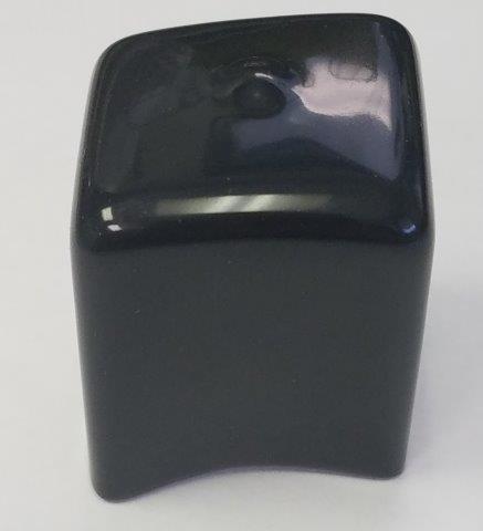 1.25 SQUARE BLACK PLASTIC CAP