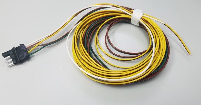 20' 4 WIRE HARNESS WISHBONE WITH MALE CONNECTOR
