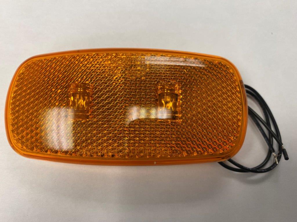 LED CLEARANCE/SIDE MARKER LIGHT WITH REFLEX REFLECTOR FOR OPEN BOLTED AND ENCLOSED TRAILERS - AMBER.