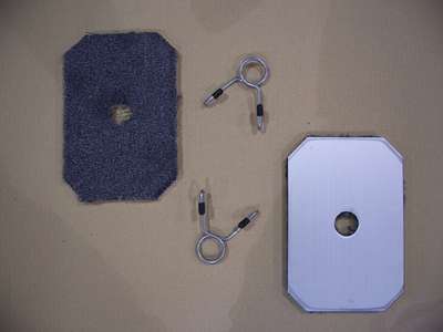 Two Carpeted Compression Plates & Two Grip Lock Fasteners For Tire Rack