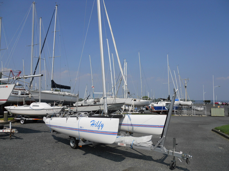 a class catamaran trailer