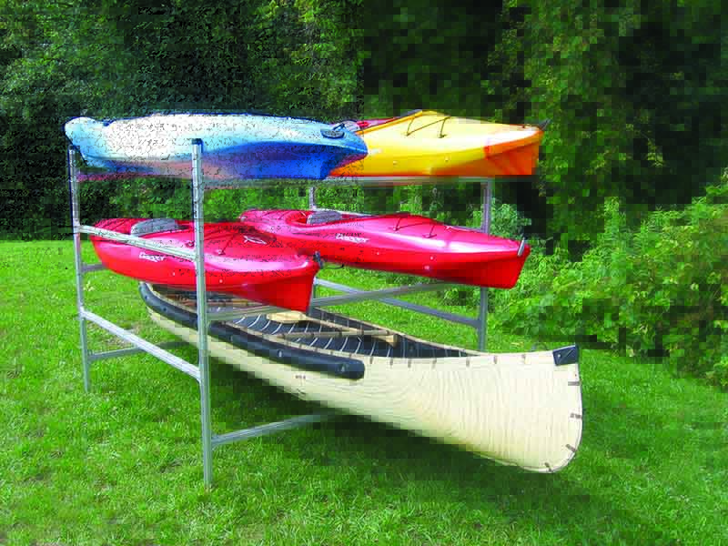 Free Standing Rack for Three Canoes or Kayaks