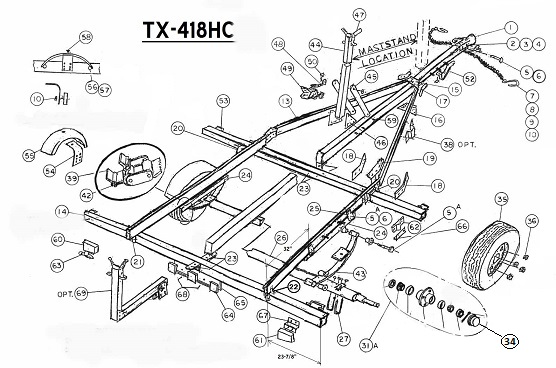 Trailstar Trailer Parts List