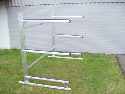 Free Standing Rack for Three Canoes or Kayaks (SUT-3CKR)